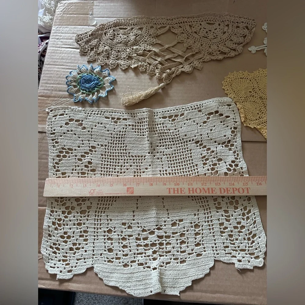 Handmade Crochet Doilies etc lot of 7 Vintage